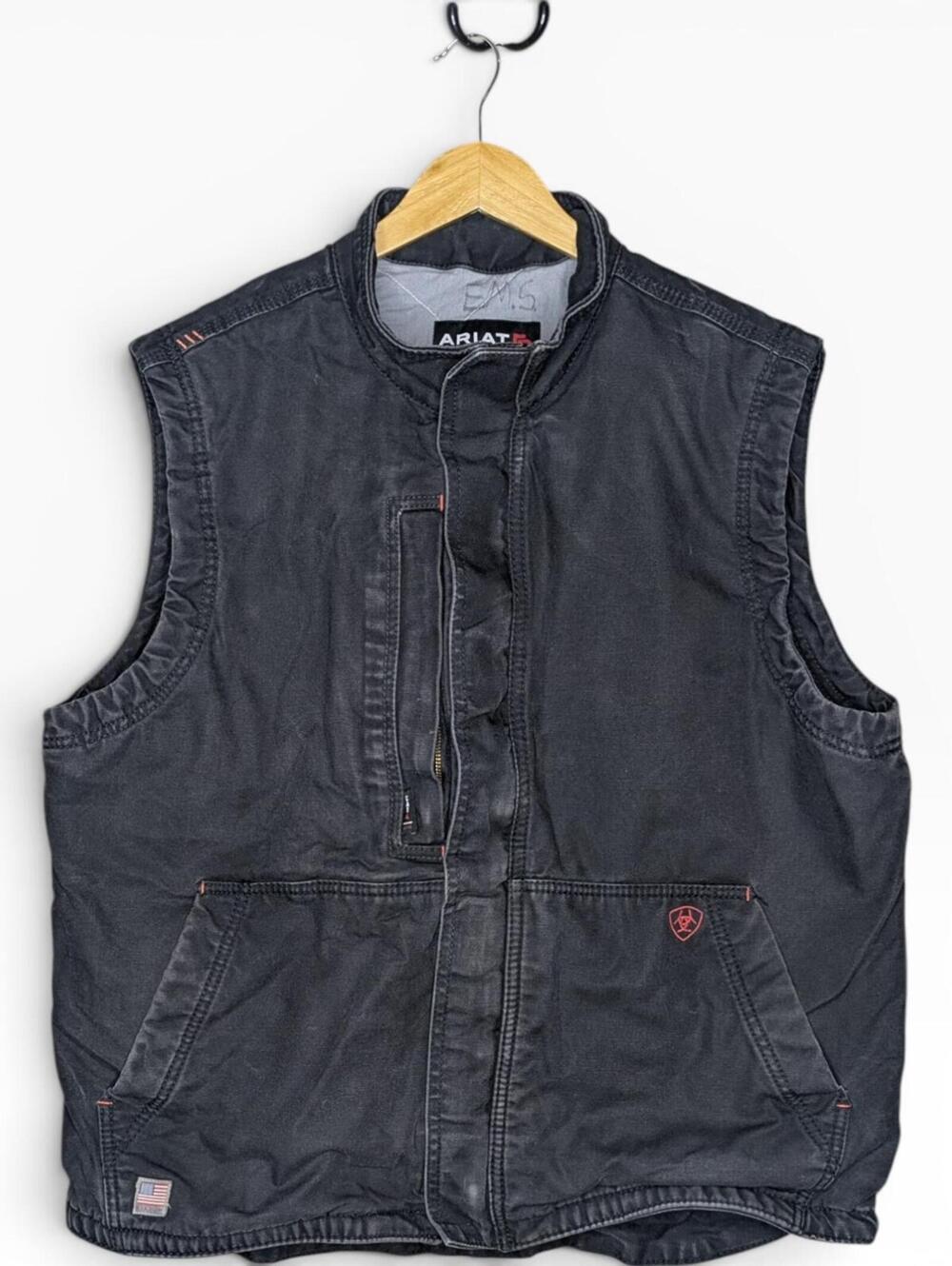 Ariat FR Flame Resistant Workhorse Insulated Vest Black Men's Large Workwear